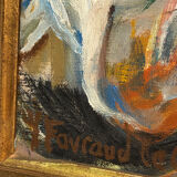 Painting Oil on Canvas Fauvism Circus Horse Dancer Circa 1960