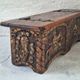 Artes de México Spanish colonial wood and iron carved painted coffer, 1940s