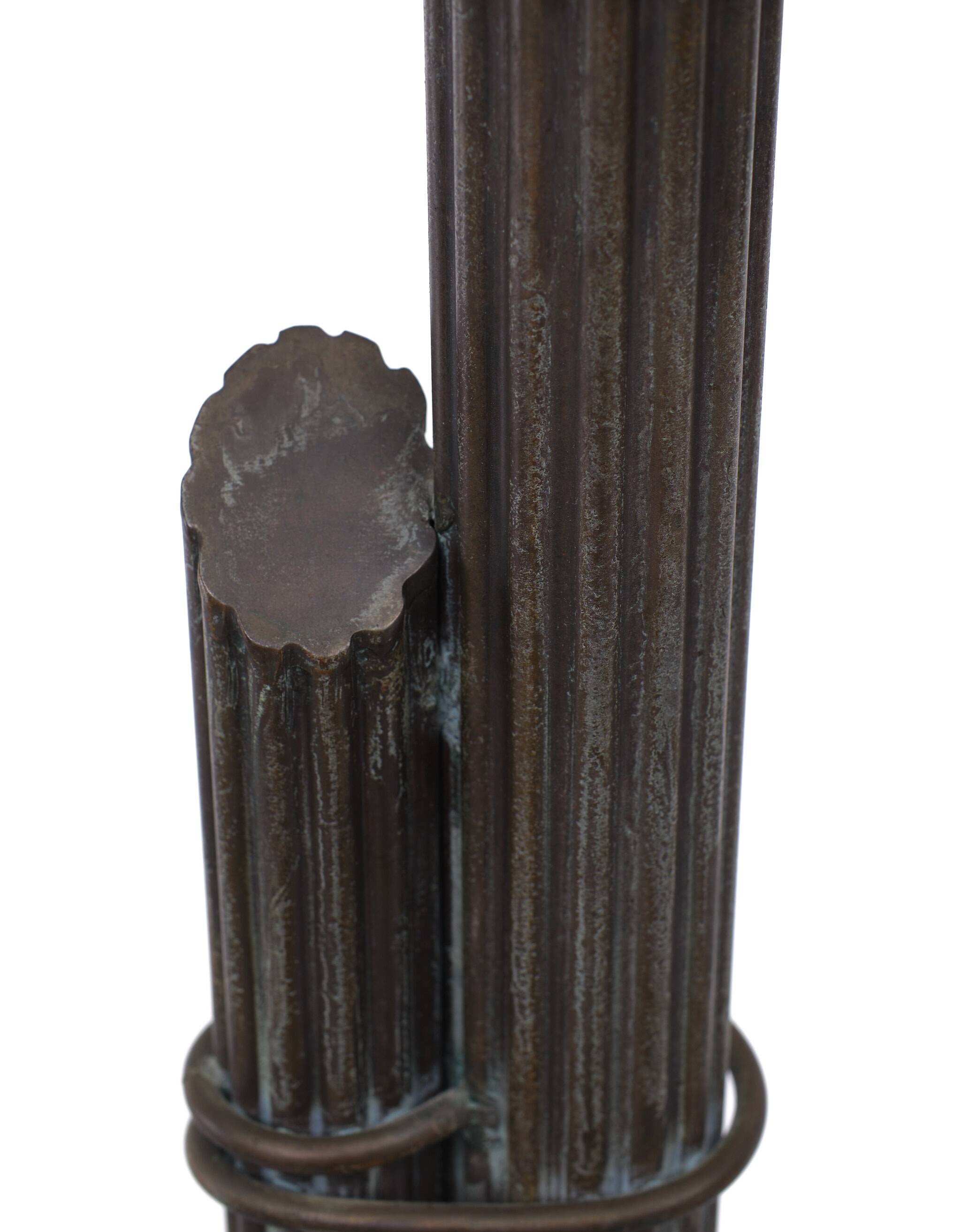 Greek revival bronze floor lamp, 1980s, italy