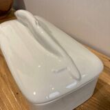 Terrine poisson porcelaine blanche