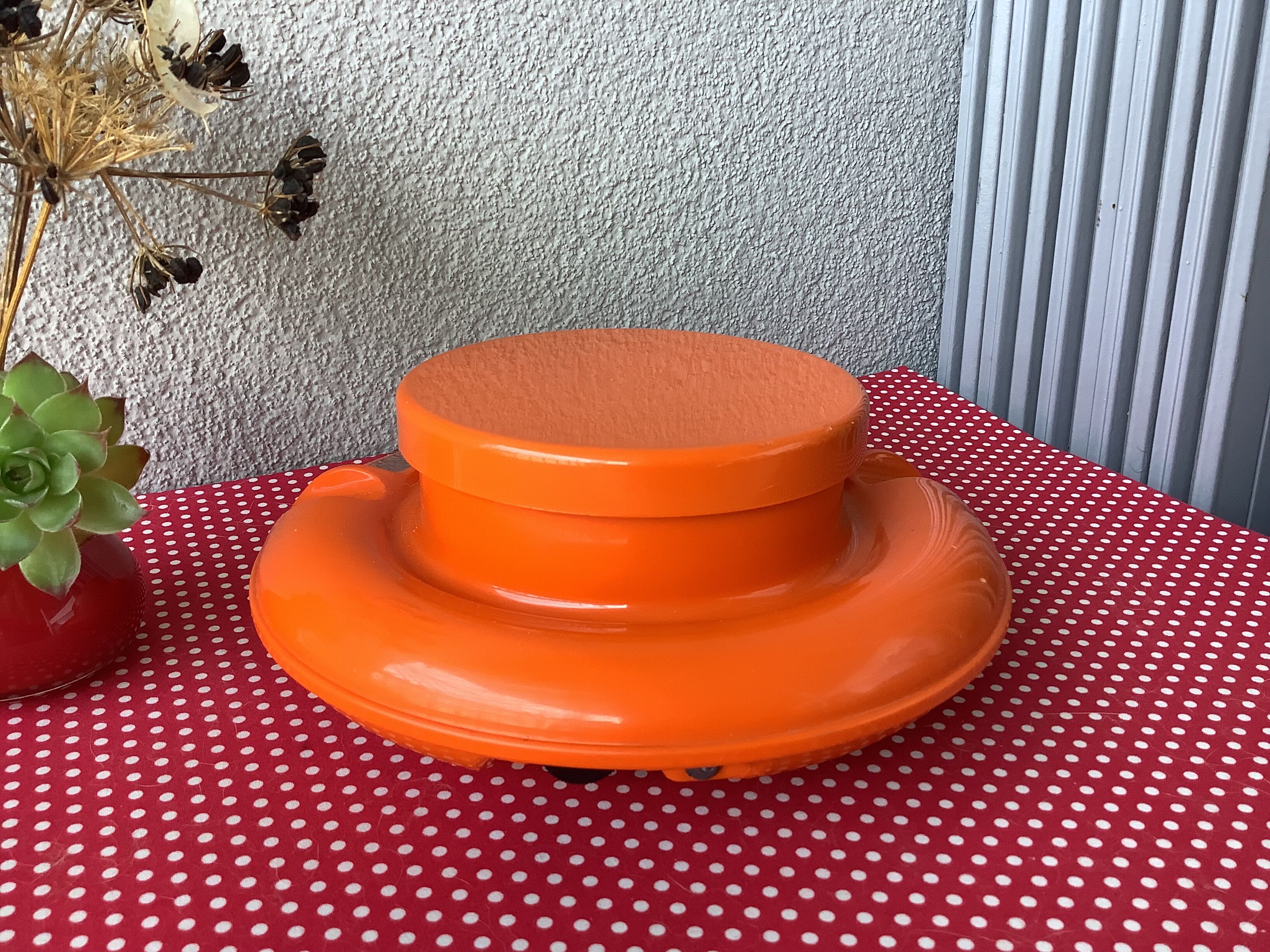 Orange kitchen scale space age Soehnle Germany