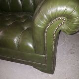 Chesterfield 3-seater dark green sofa