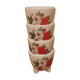 4 coquetiers décor floral, Arcopal, années 70s