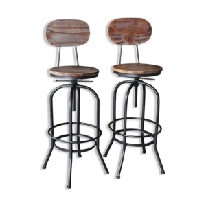 lot de 2 tabourets de