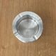 Vintage ashtray in solid aluminium | Ribbed industrial design | Retro Bauhaus style