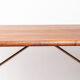 Danish dining table in teak, beech, and brass, model AT 303 Hans Wegner.