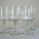 Ensemble de 6 verres en cristal taillé