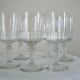 Set of 6 cut crystal glasses