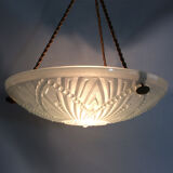 Hnaging calysque Art Deco 1 Degué style glass fire