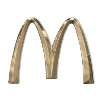 Vintage 1970 McDonald's gilded bronze sign