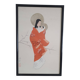 Japanese gouache painting on silk - 1930s