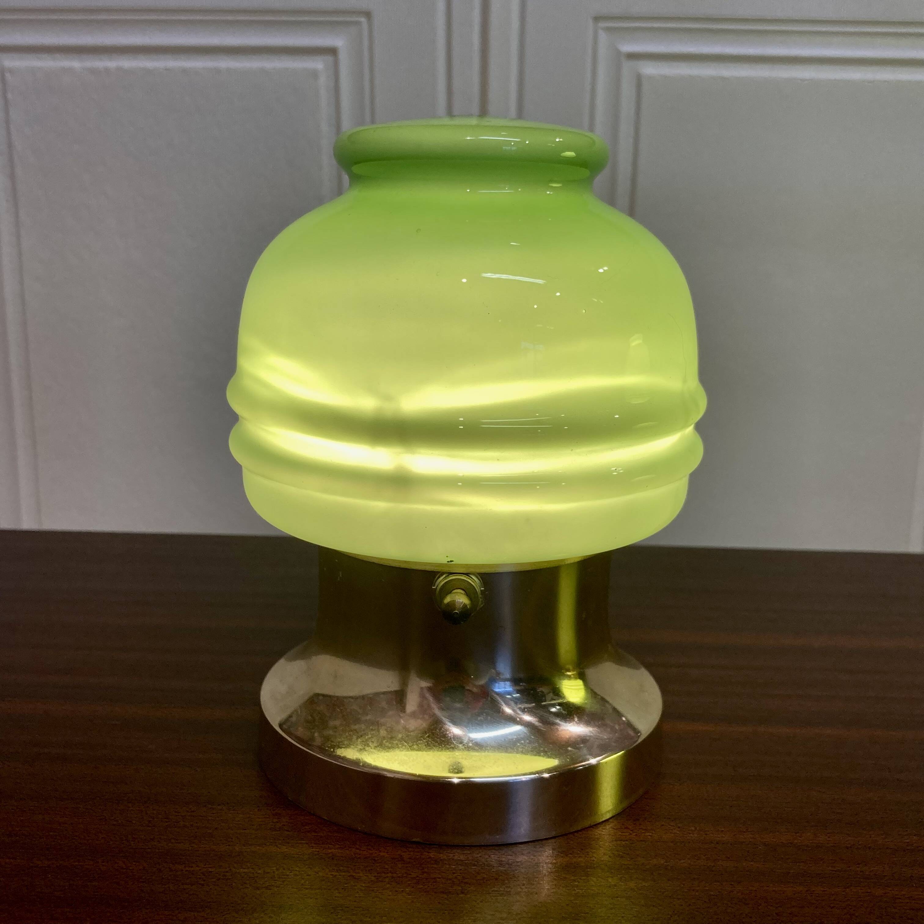 Paire de lampes verre Design scandinave 1950.