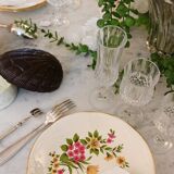 Gien plates with floral decoration