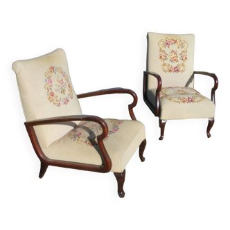 Two 50s armchairs