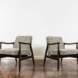 Pair of Mid-Century Modern GFM 87 Armchairs by Juliusz Kędziorek, 1960s