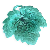 Vine leaf dish in Sarreguemines slip