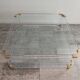Vintage glass and brass coffee table by Charles & Hollis Jones, 1970s