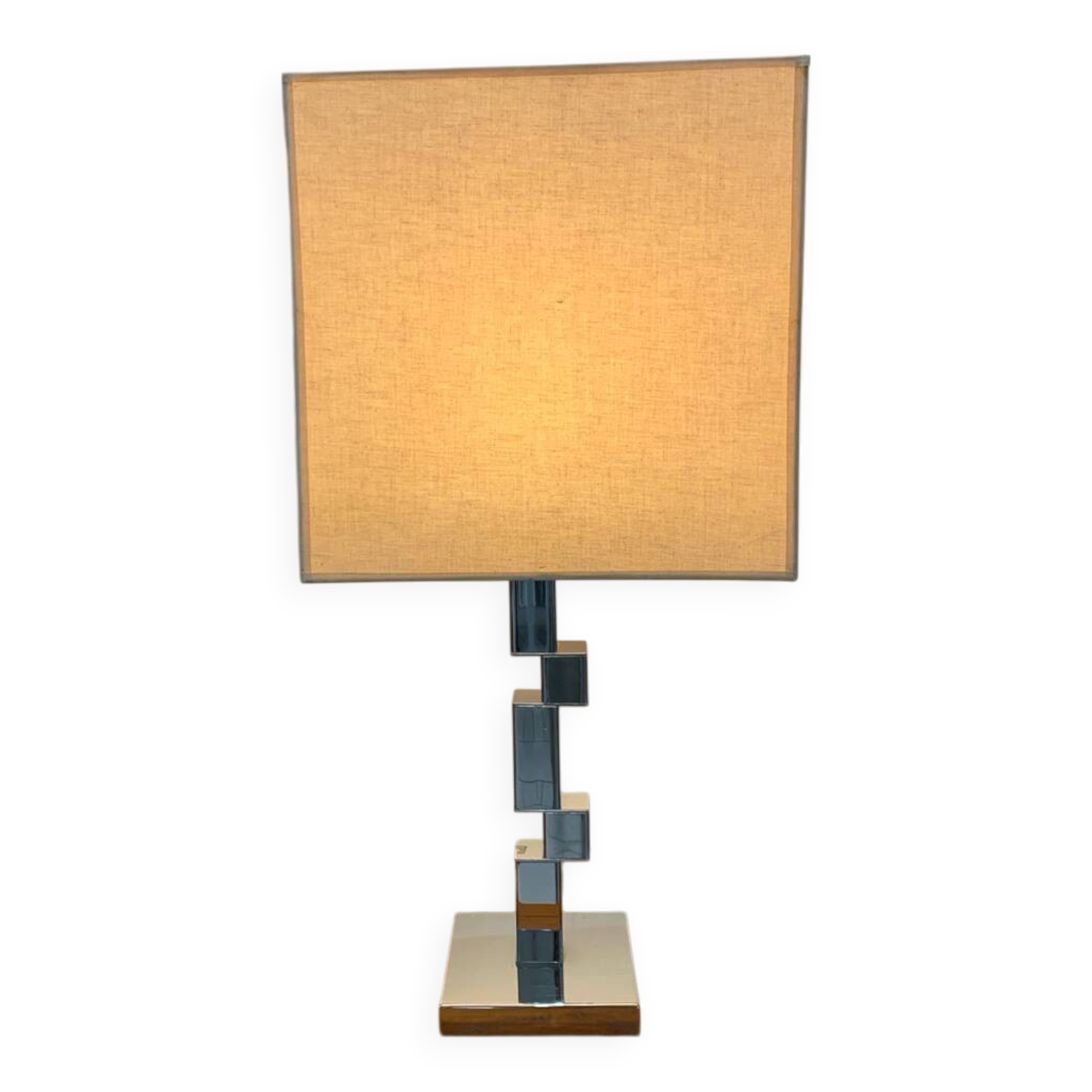 Vintage space age modernist chrome lamp circa 1970