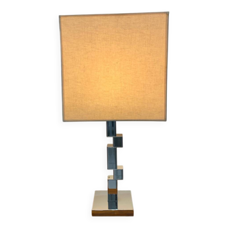 Modernist space age vintage chrome lamp circa 1970