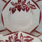 6 antique soup plates from Digoin and Sarreguemines