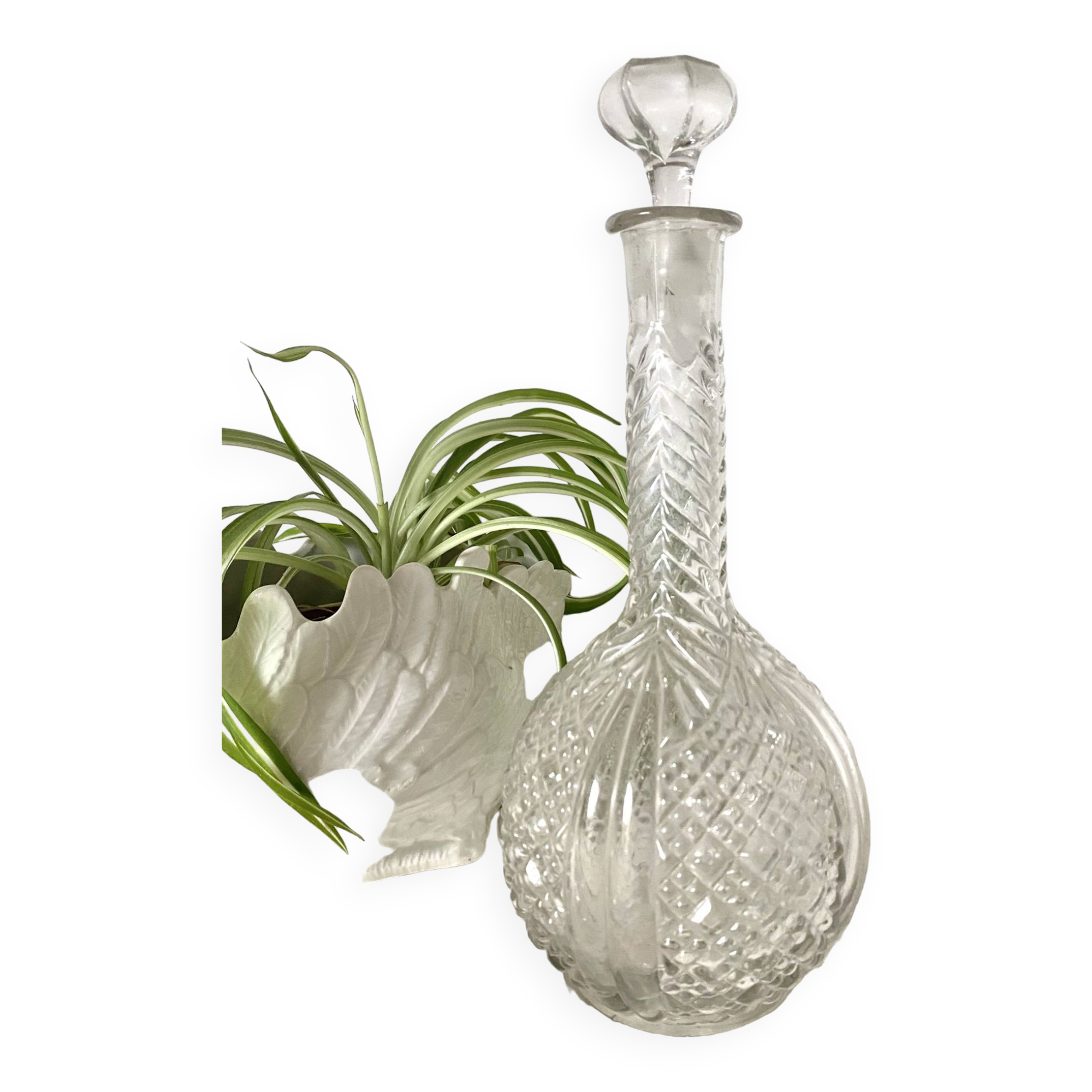 Old glass carafe