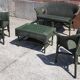 Salon de jardin complet en rotin. (Sofa, fauteuils x 2, table basse)