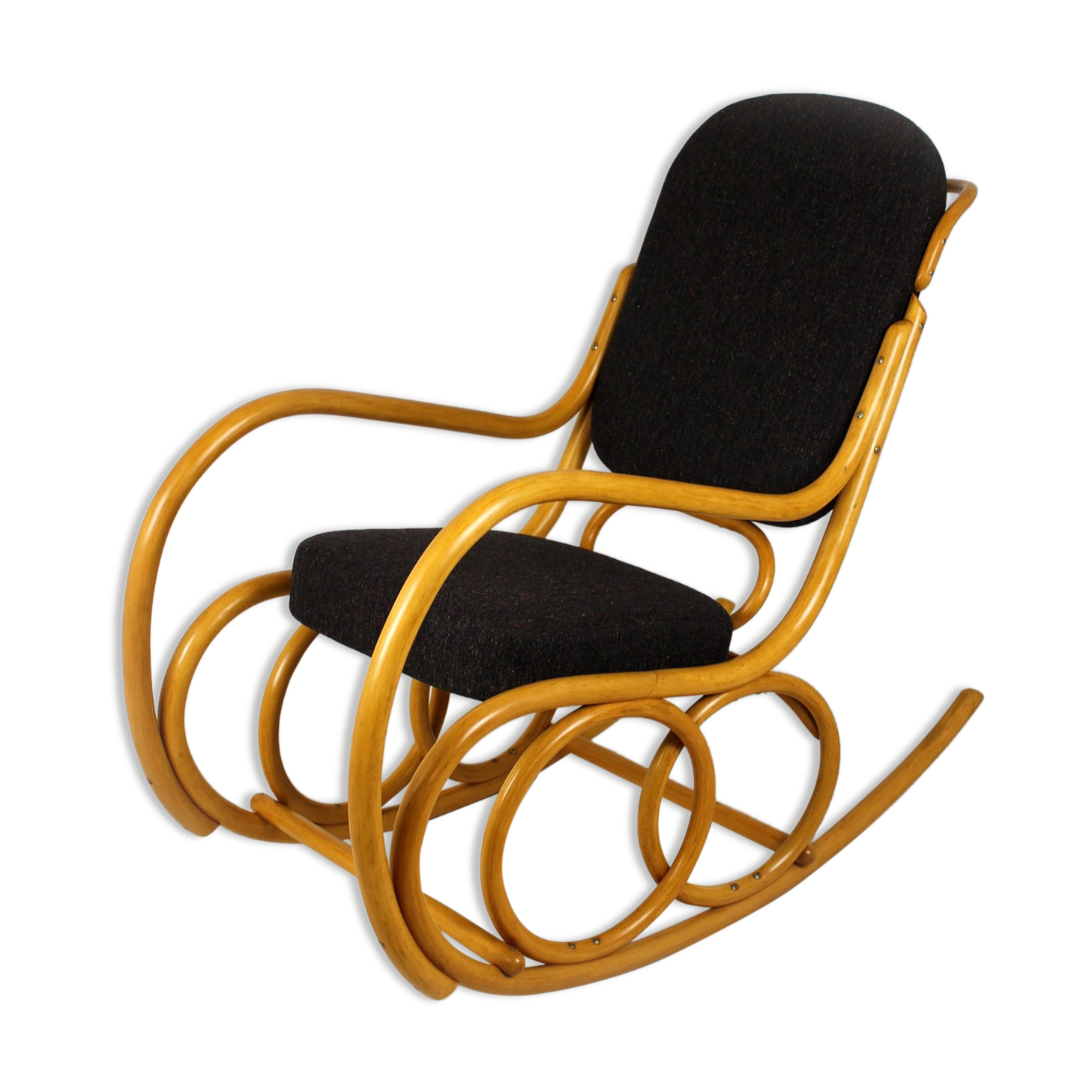 Mid-century beech bentwood rocking chair from ton, 1960s