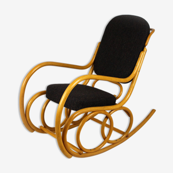 Mid-century beech bentwood rocking chair from ton, 1960s