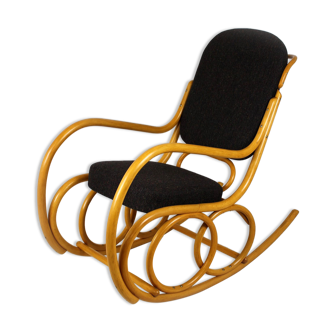 Rocking-chair en bois de hêtre du milieu du siècle de TON, années 1960