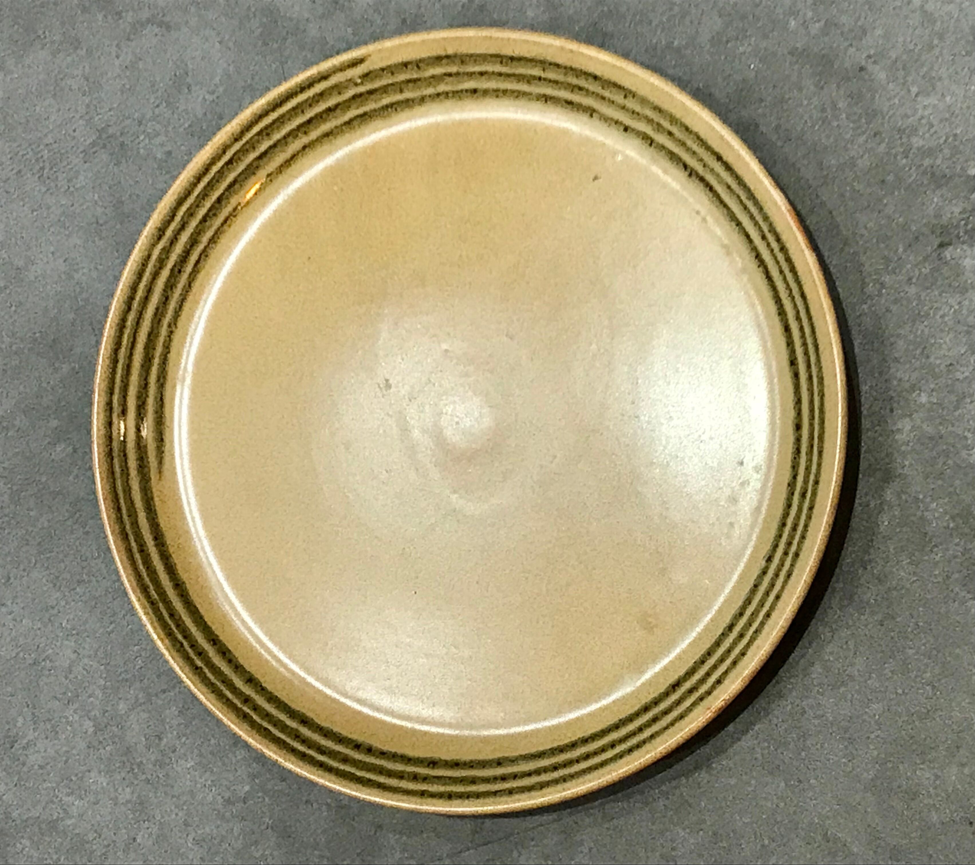 Round dish Sandstone Sarreguemines 70s