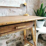 Vintage rattan desk from the 60s