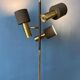 Vintage Dijkstra Space Age floor lamp, brown and chrome floor light
