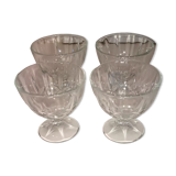 Set of 4 crystal cups