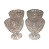 Set of 4 crystal cups