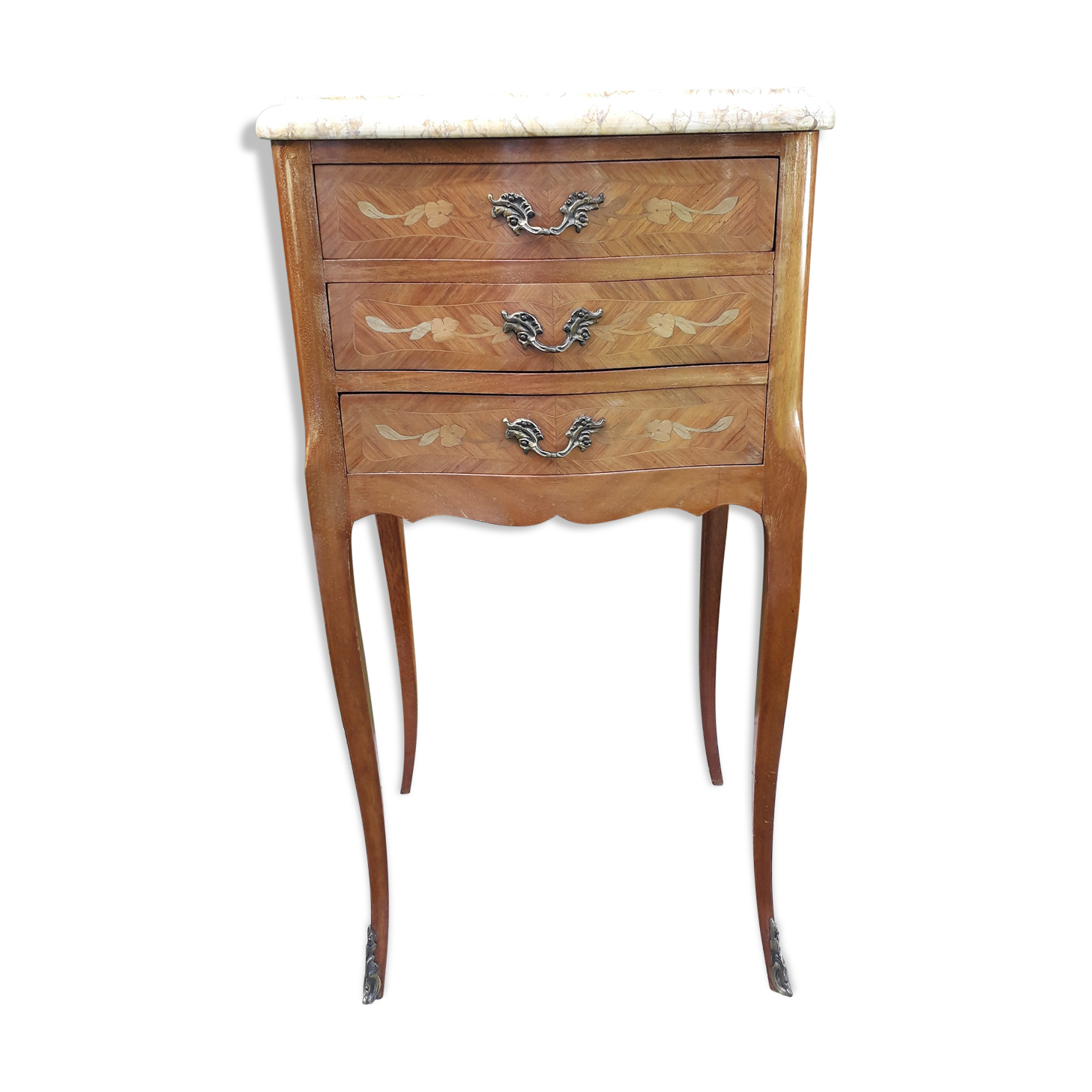 Bedside style louis XV marquetry
