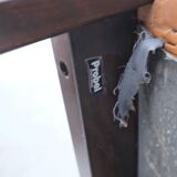 Armchair and ottoman by Jean Gillon for Probel in leather and teak, Brazil 1970