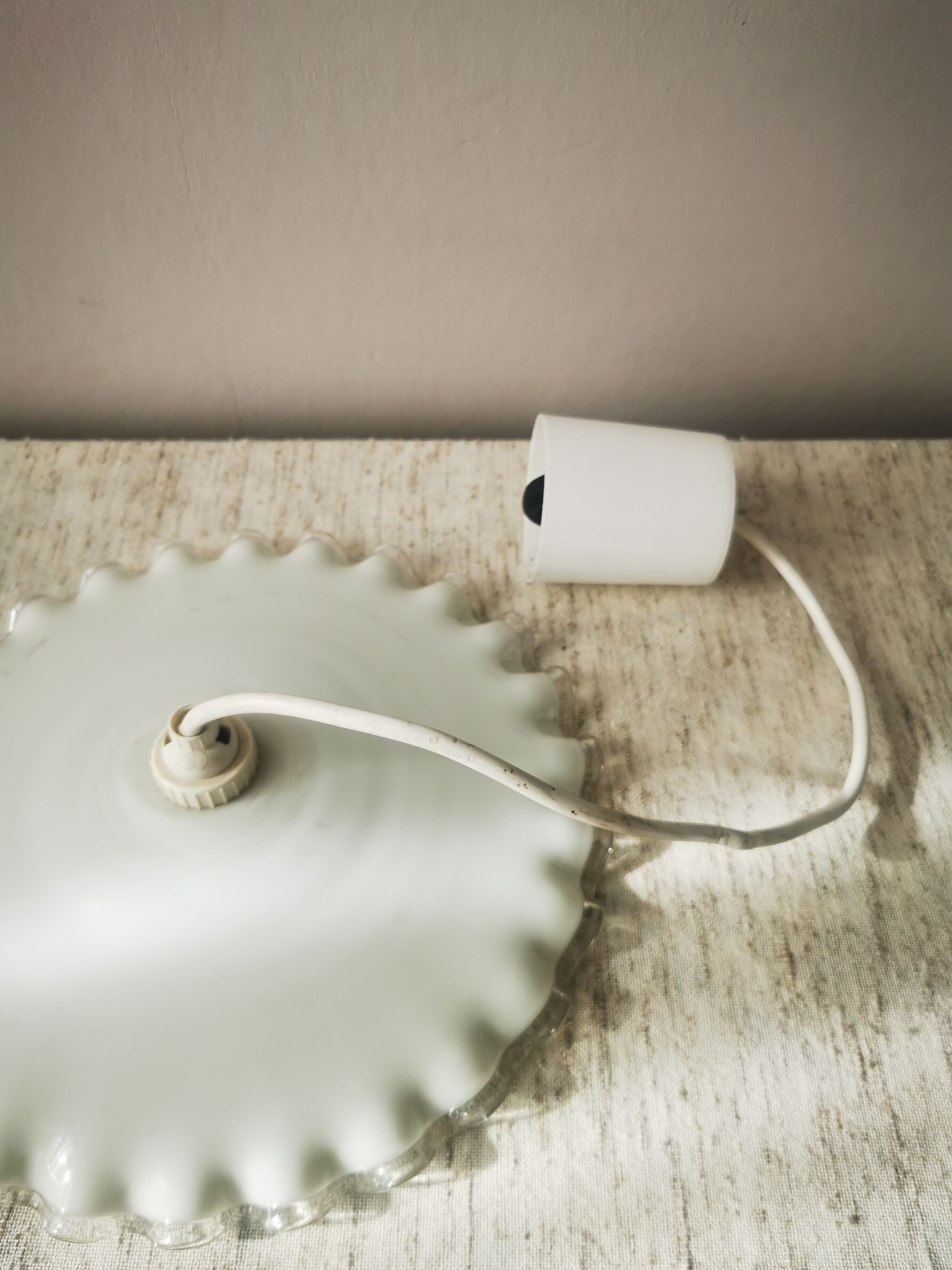 Opaline lace pendant lampshade