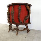 Bar vintage en bois de vigne, 1950