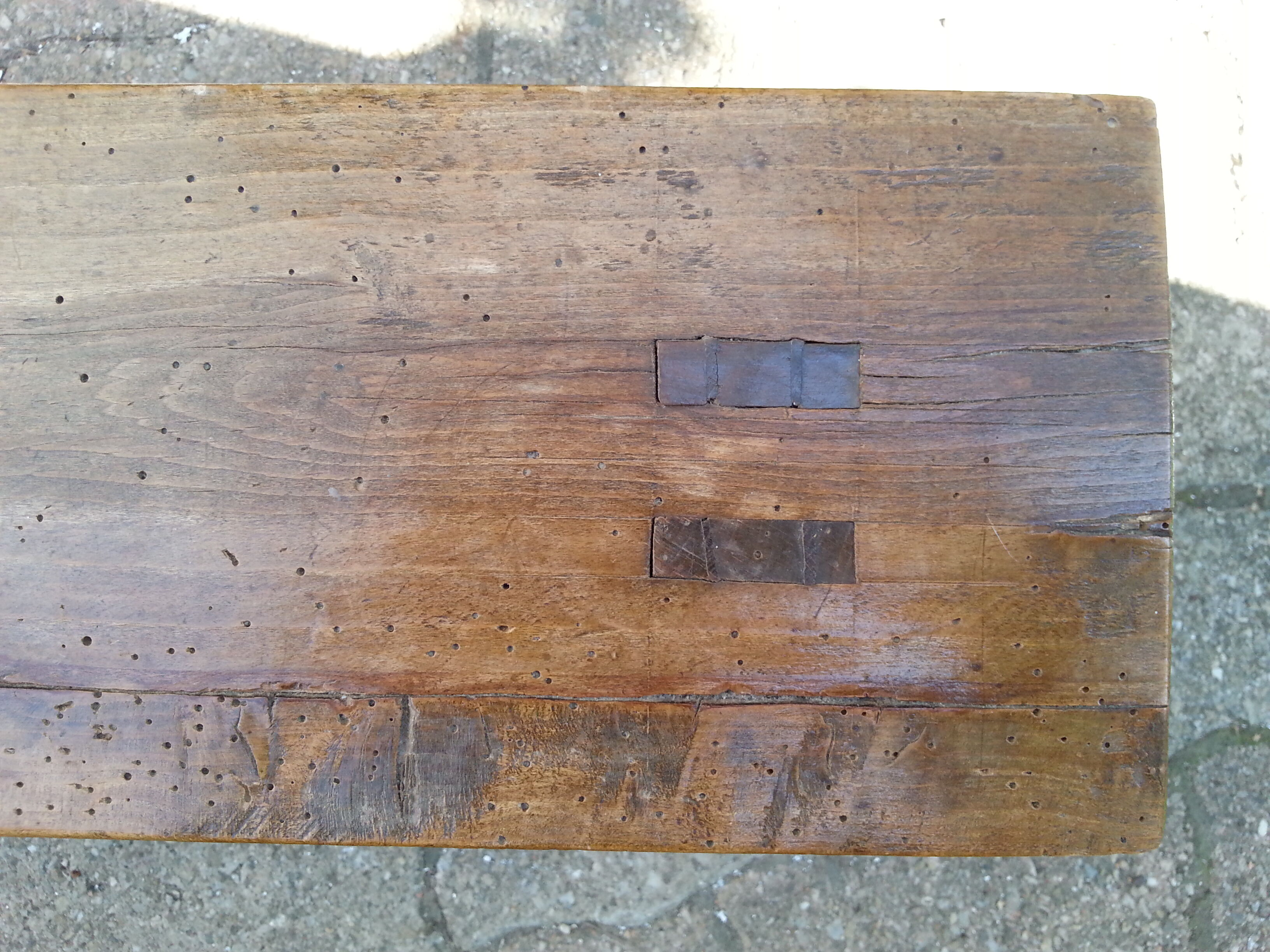 Vintage children’s walnut bench