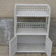 Library, small furniture, rattan, Wicker, woven white, vintage 1970