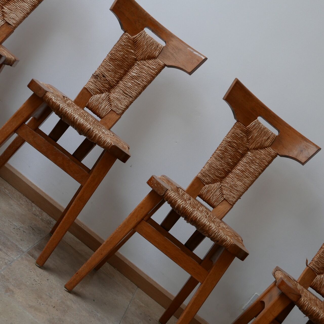 Set of Dutch Arts & Crafts Dining Chairs by W Kuyper