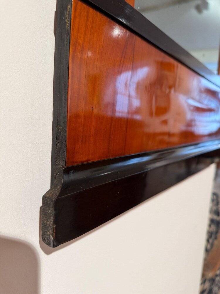 Biedermeier wall mirror with ebonised cherry veneer, South Germany, 1820