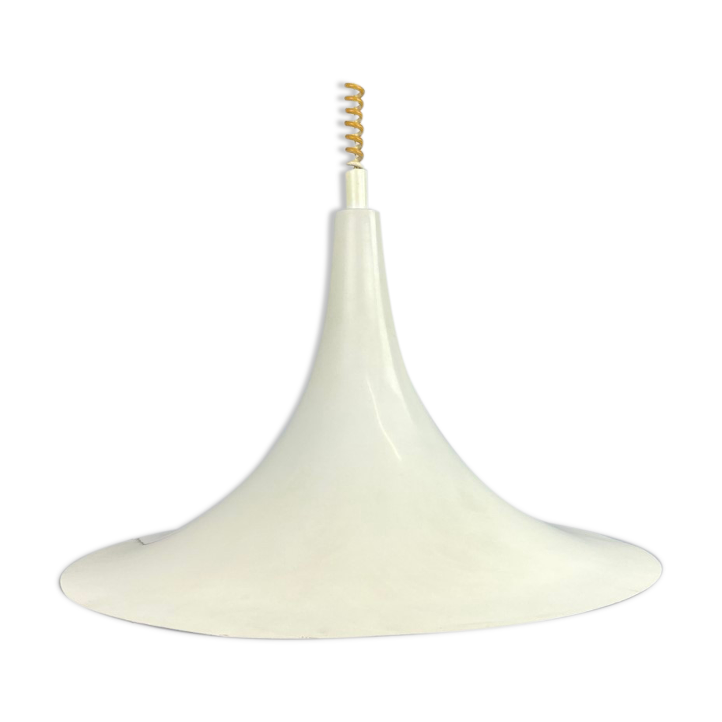 White vintage witchhat / witch hat hanging lamp adjustable