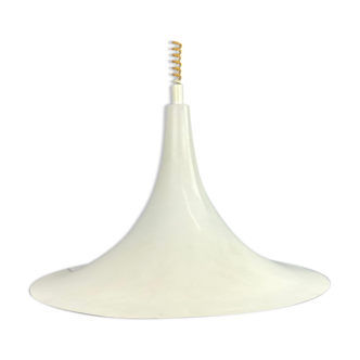 Lampe suspendue blanche vintage witchhat / chapeau de sorcière réglable