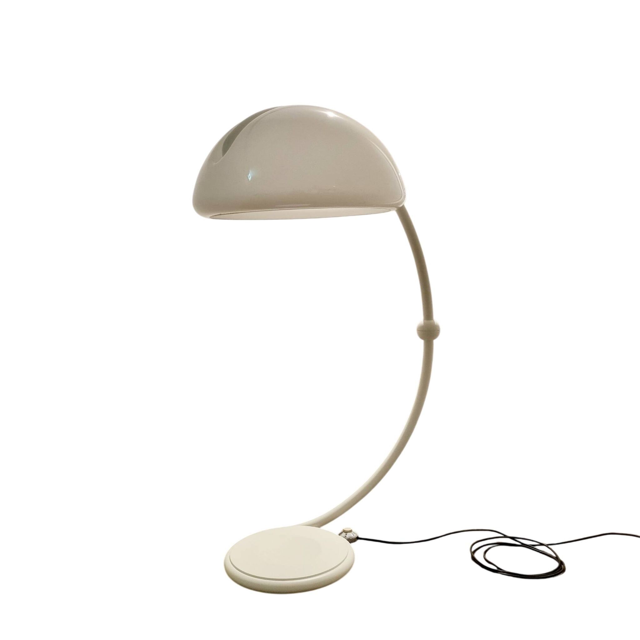 Lampadaire Serpente Blanc par Elio Martinelli pour Martinelli Luce