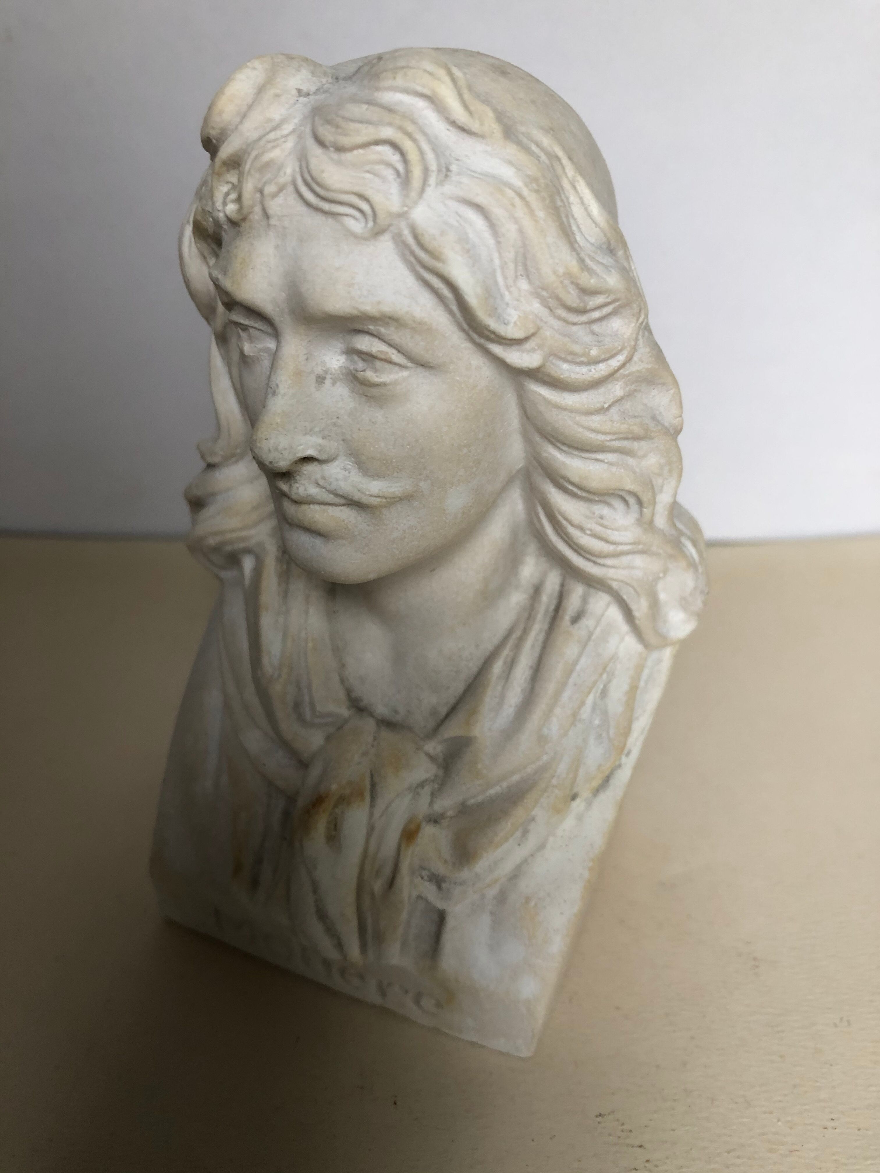 Bust of molière in plaster