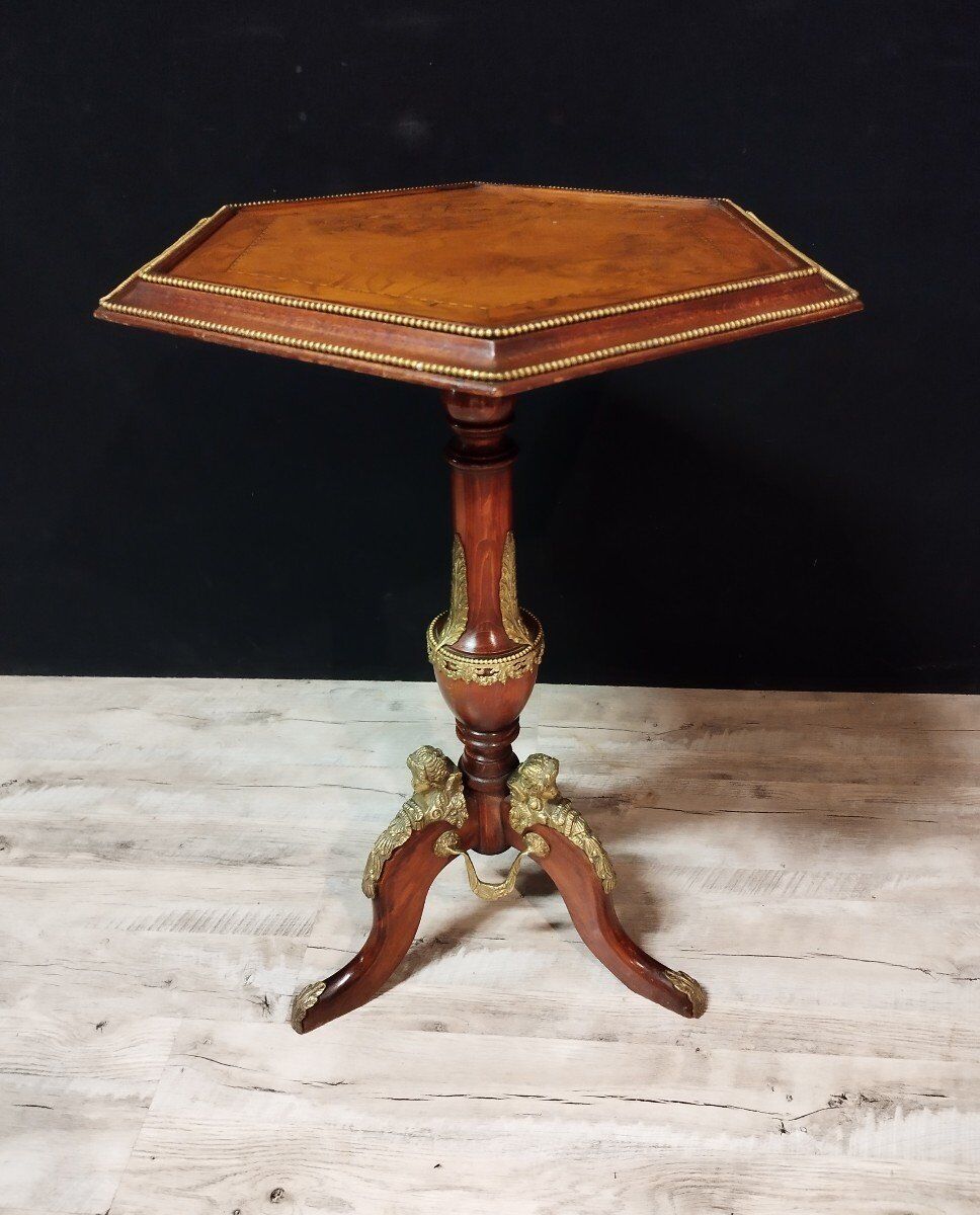 Tripod pedestal table napoleon III style