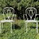 Pair of armchairs wrought iron garden chairs French iron armchairs 1950