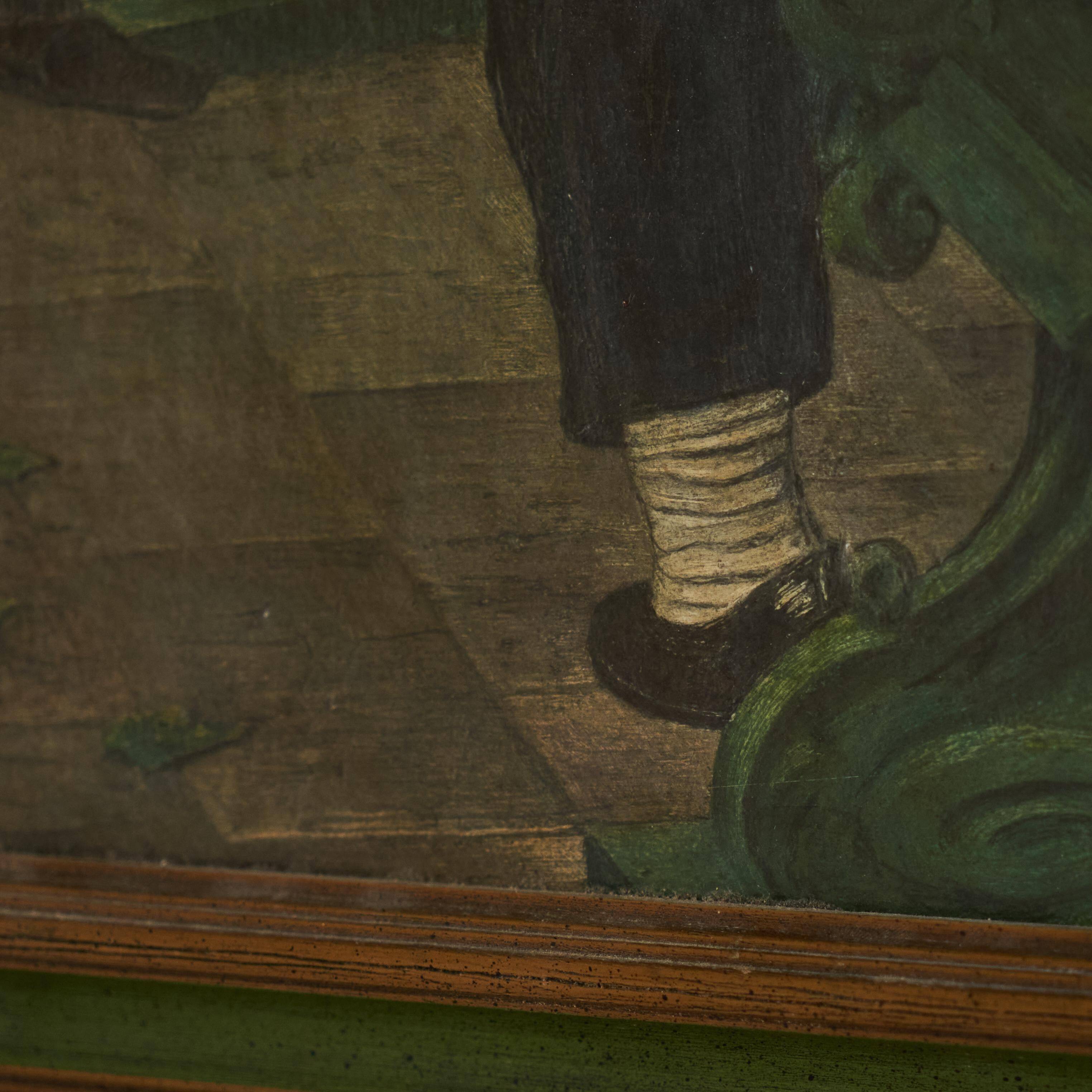 G. van Rampelberg "Weighty Distribution", oil on panel, 1920s