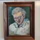 Gouache on framed cardboard "Old man with glasses", V. Lod (20th century)